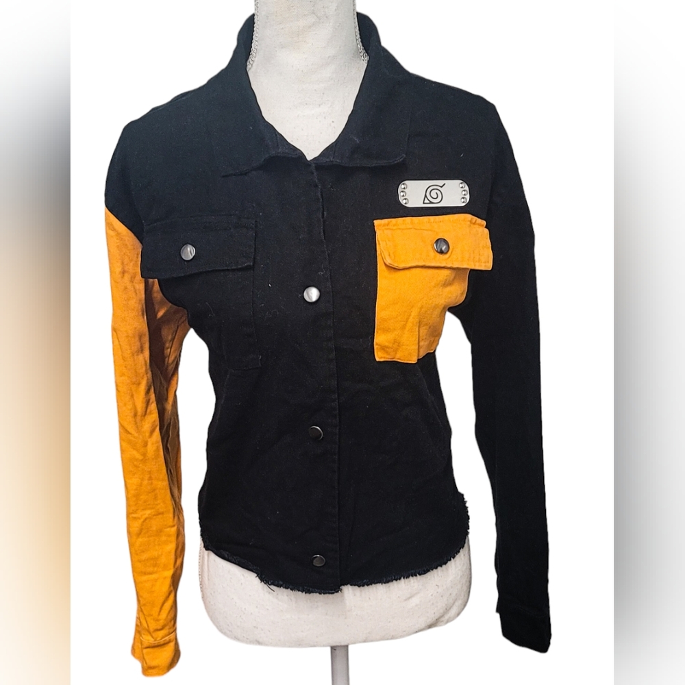 Naruto Shippuden | Button Up Denim Jacket /w Emblem | Size: XL
